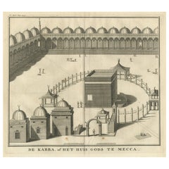 La Kaaba en La Meca - Grabado holandés de principios del siglo XVIII, c. 1730