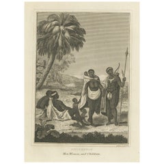 Antique The Khoikhoi of Southwestern Africa, Original Engraving of circa 1801