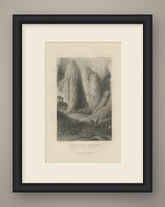 The Khyber Pass Defended by the Afghans, Antique Steel Engraving, 1859