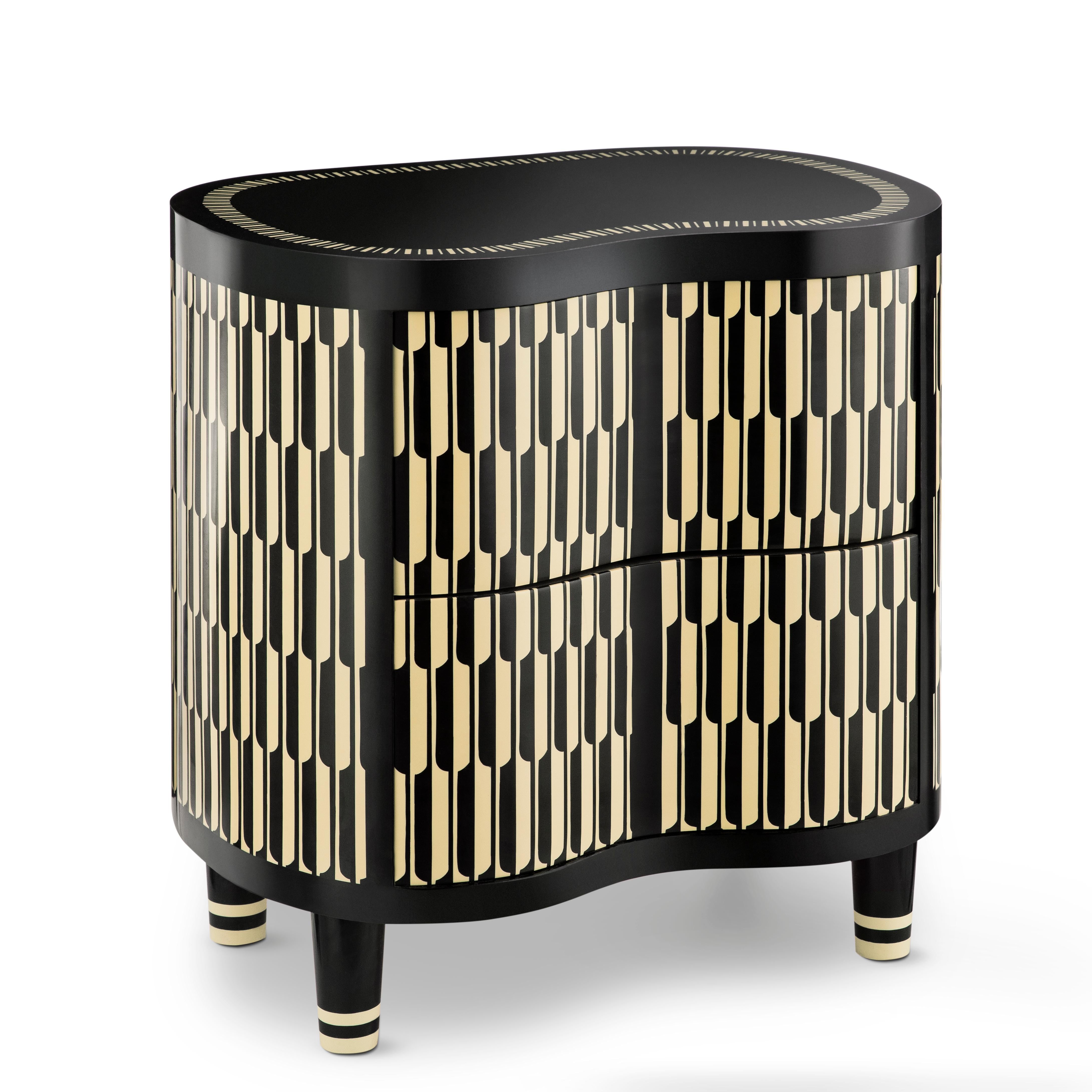 The Kid Bed Side Table by Matteo Cibic is a delightful night or bedside table.

India's handicrafts are as multifarious as its cultures, and as rich as its history. The art of bone and horn inlay is omnipresent here. Artisans from the Northern