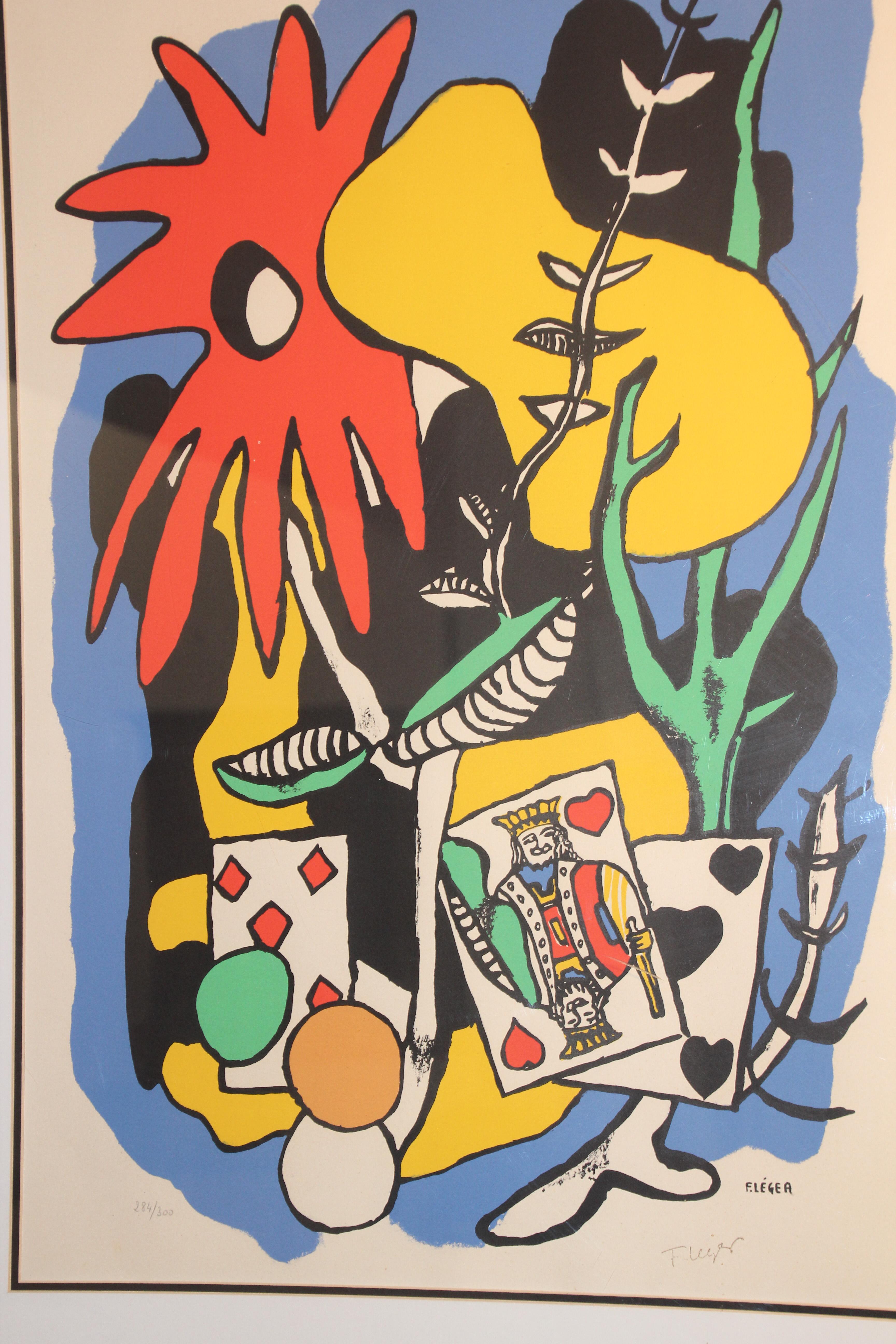 20th Century Fernand Leger The King of Heart, Signed and Numbered 284/300 Lithograph