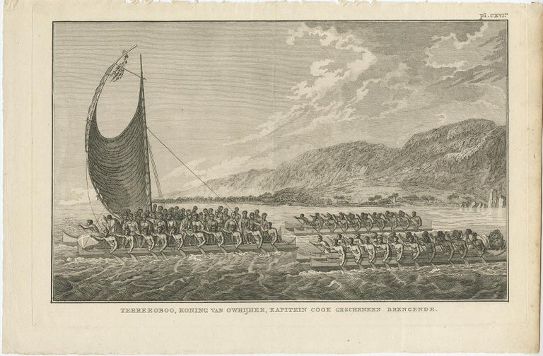 The King of Owyhee, Sandwich Isles 'Hawaii' with Gifts for Captain Cook