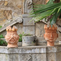 The King of Pears Terracotta Head Vase