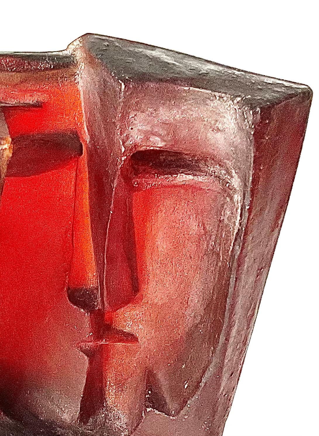 Kiss Abstract Glass Sculpture by Stanislav Libensky Brychtova Jaroslava 2