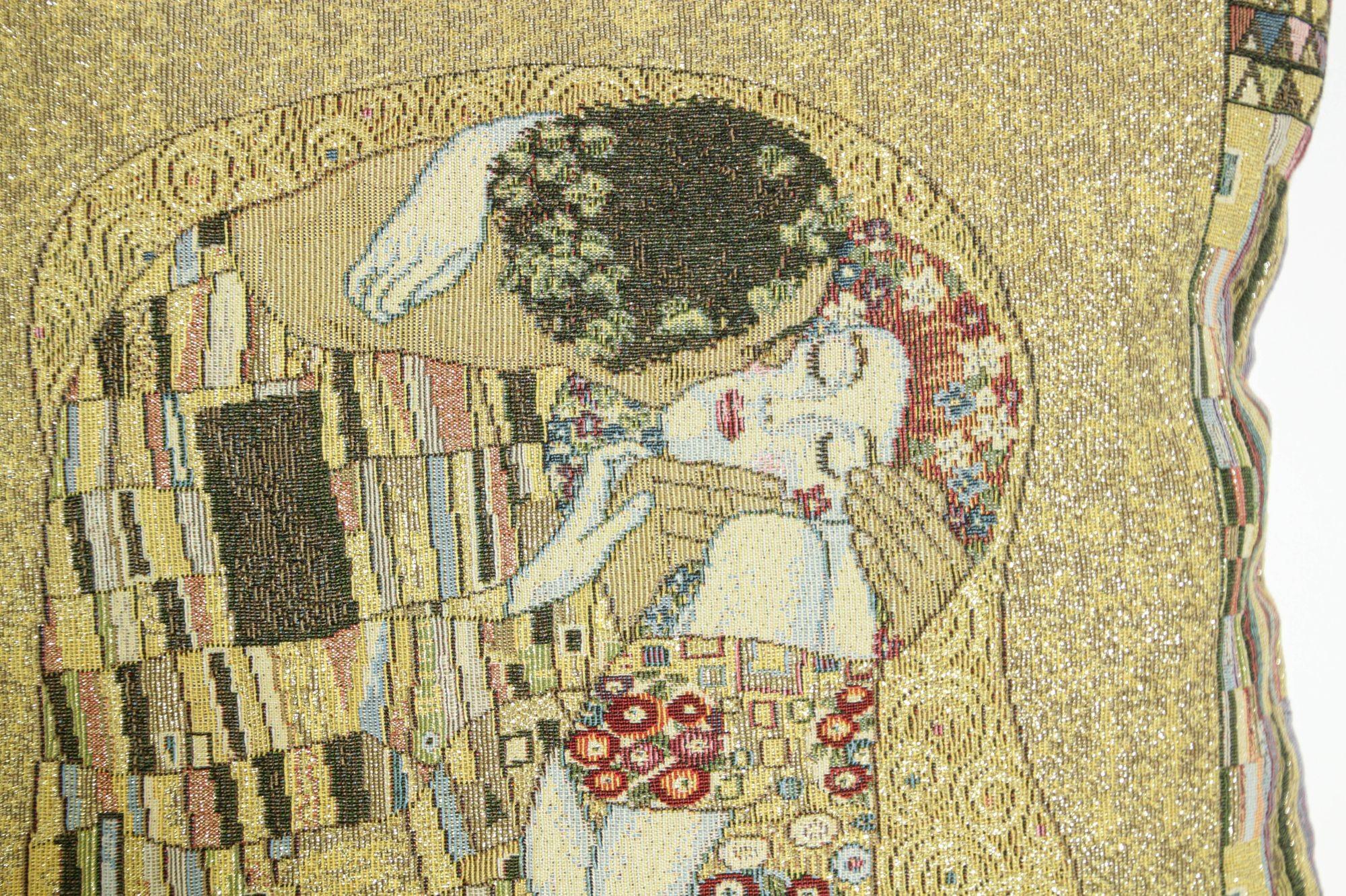 Belga Cuscino da lancio The Kiss di Gustav Klimt in vendita