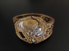 "The Kiss" Klimt Bracelet, Sterling Silver, Handmade, Italy