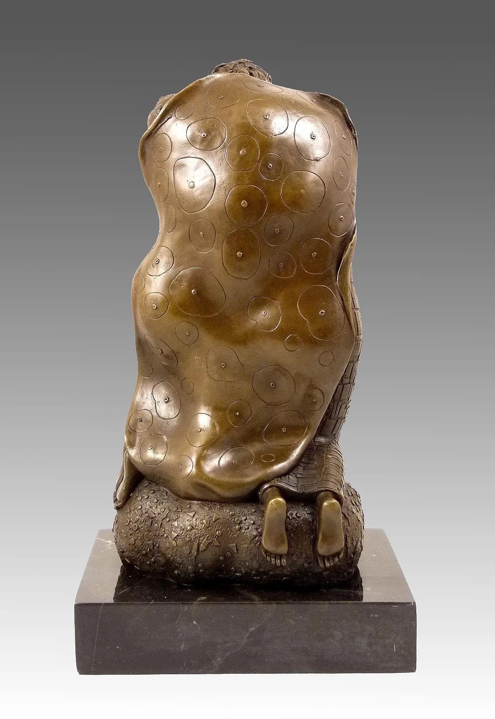 The Kiss – Stunning Bronze Sculpture Inspired by Gustav Klimt For Sale 1
