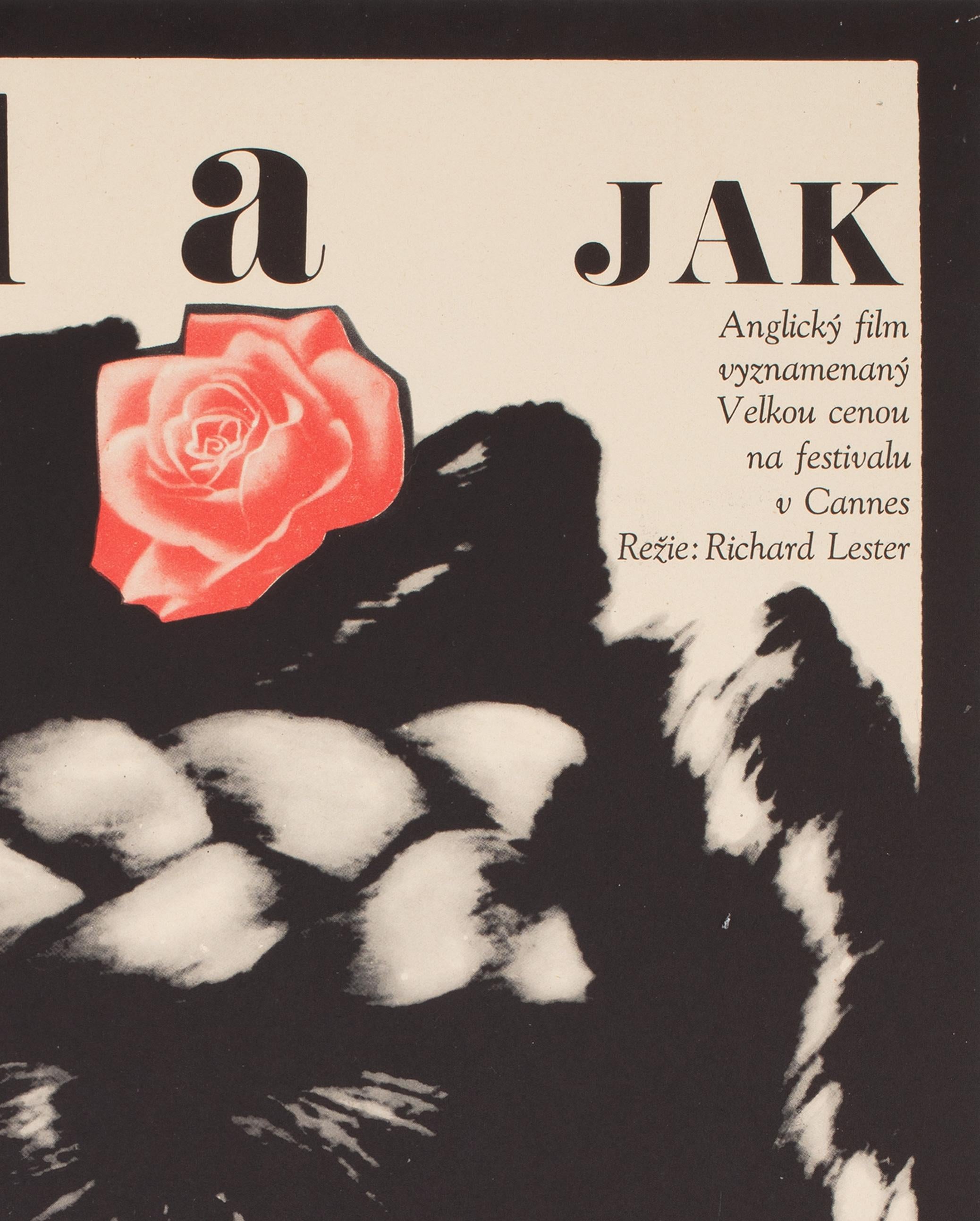 The Knack And How To Get It 1966 Czech A1 Film Movie Poster, Grygar Excellent état - En vente à Bath, Somerset