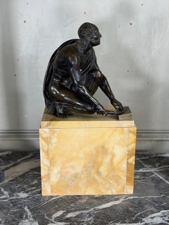 The Knife Grinder, a crouching figure sharpening a blade, Late 19th-century Neoc