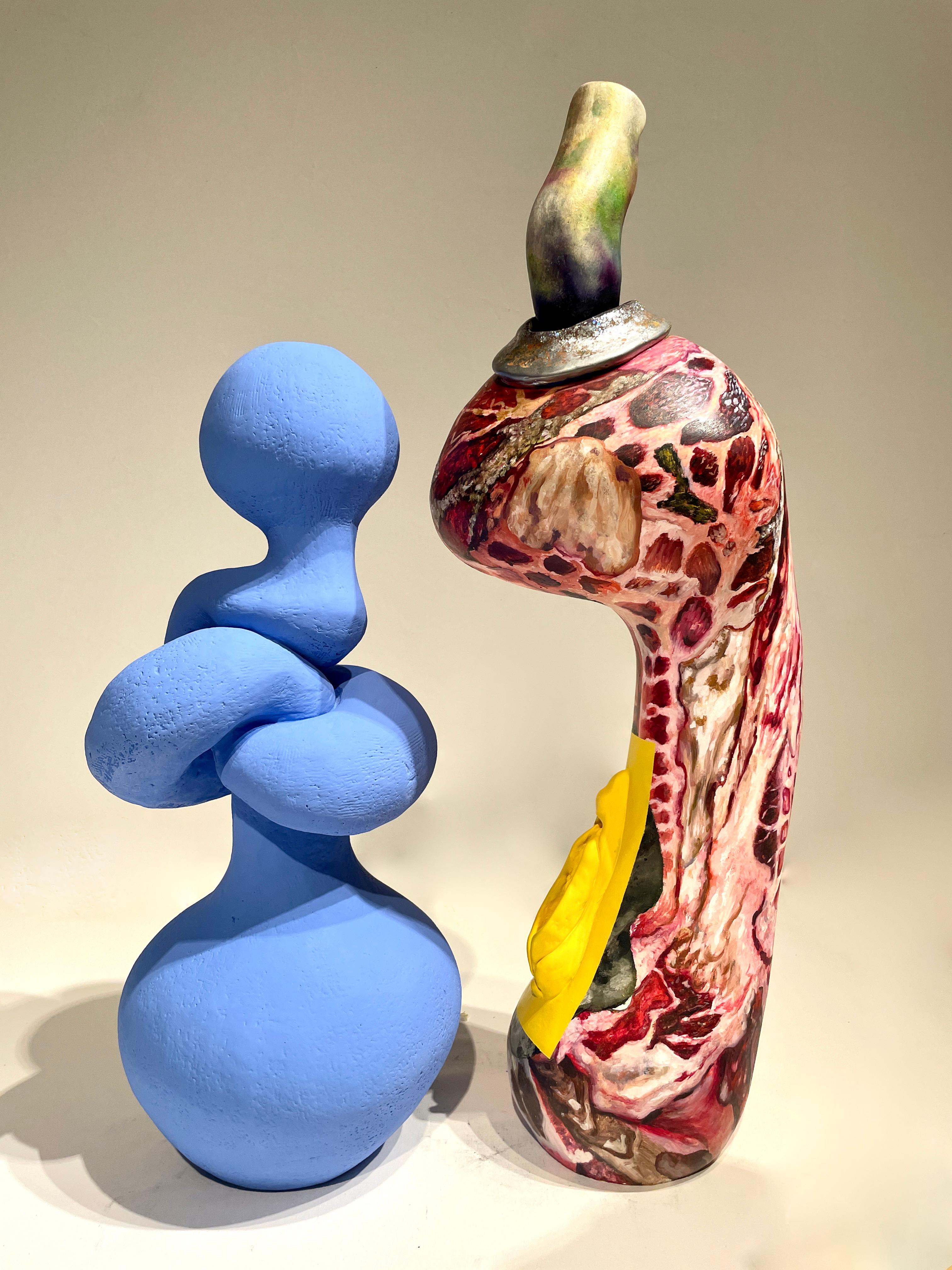 Sculpture de table ou lampe à nœuds, en bleu électrique, faite à la main par l'artiste Stef Duffy Neuf - En vente à Jersey City, NJ