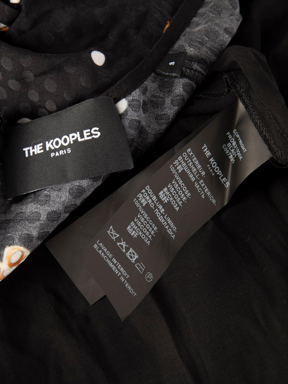 Women's The Kooples Black Butterfly Print Mini Dress Size L For Sale