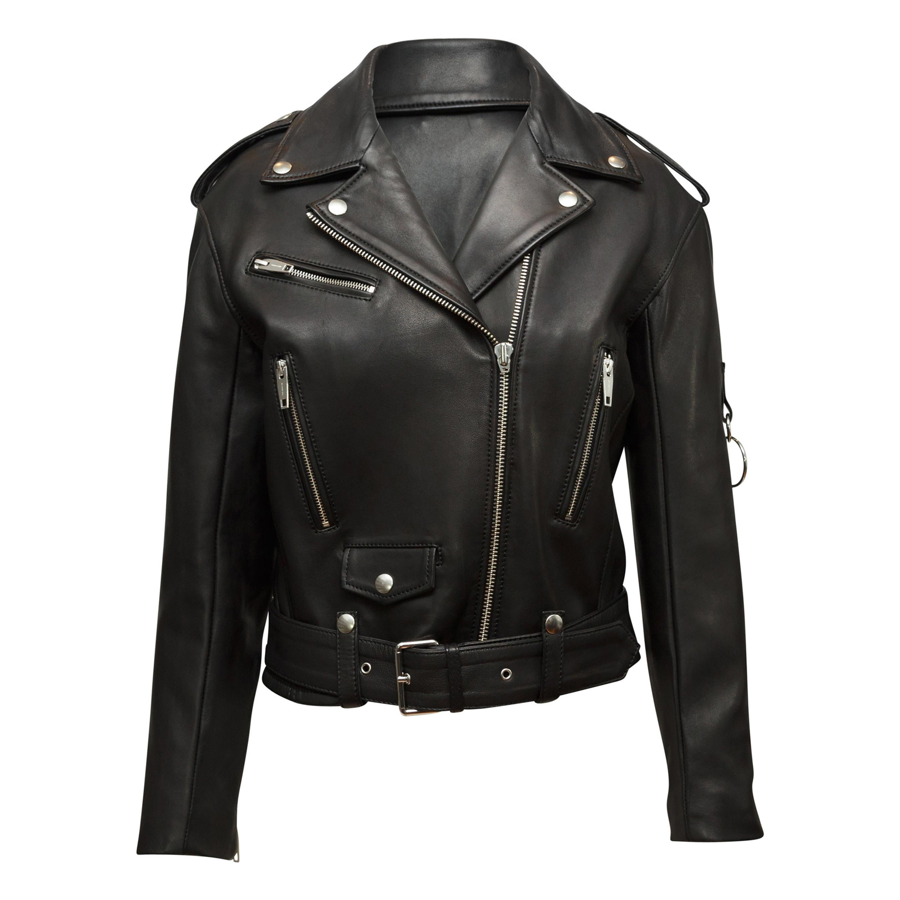 The Kooples Black Leather Moto Jacket
