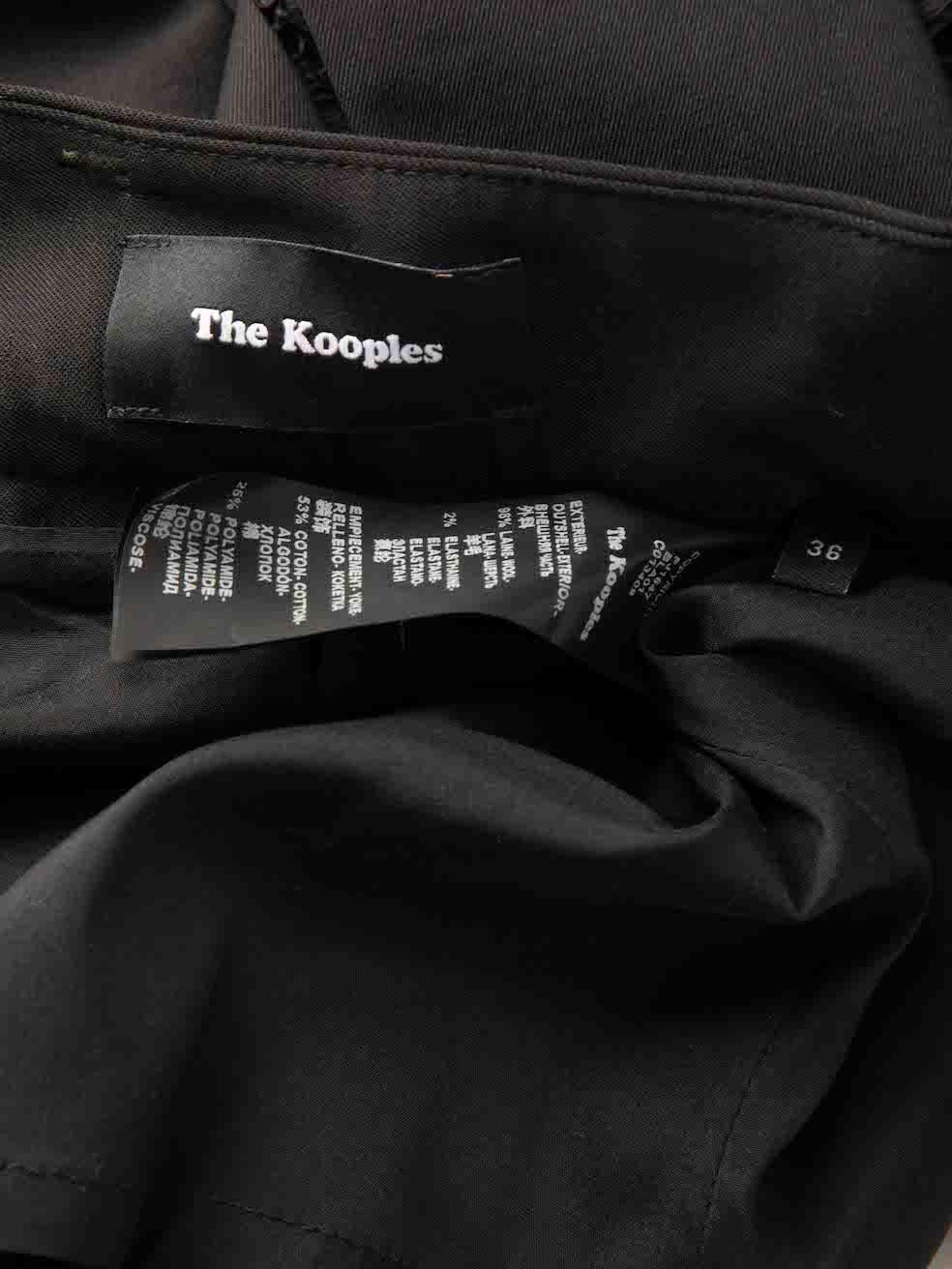 Women's The Kooples Black Wool Lace Panel Pleated Skirt Size S For Sale