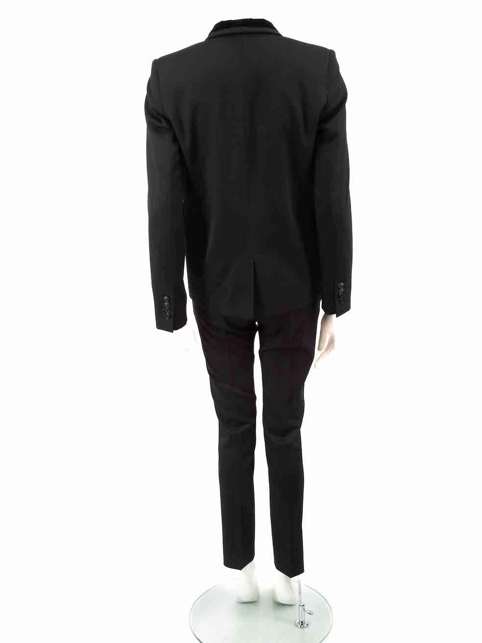 The Kooples Black Wool Matching Suit Set Size S In Good Condition For Sale In London, GB