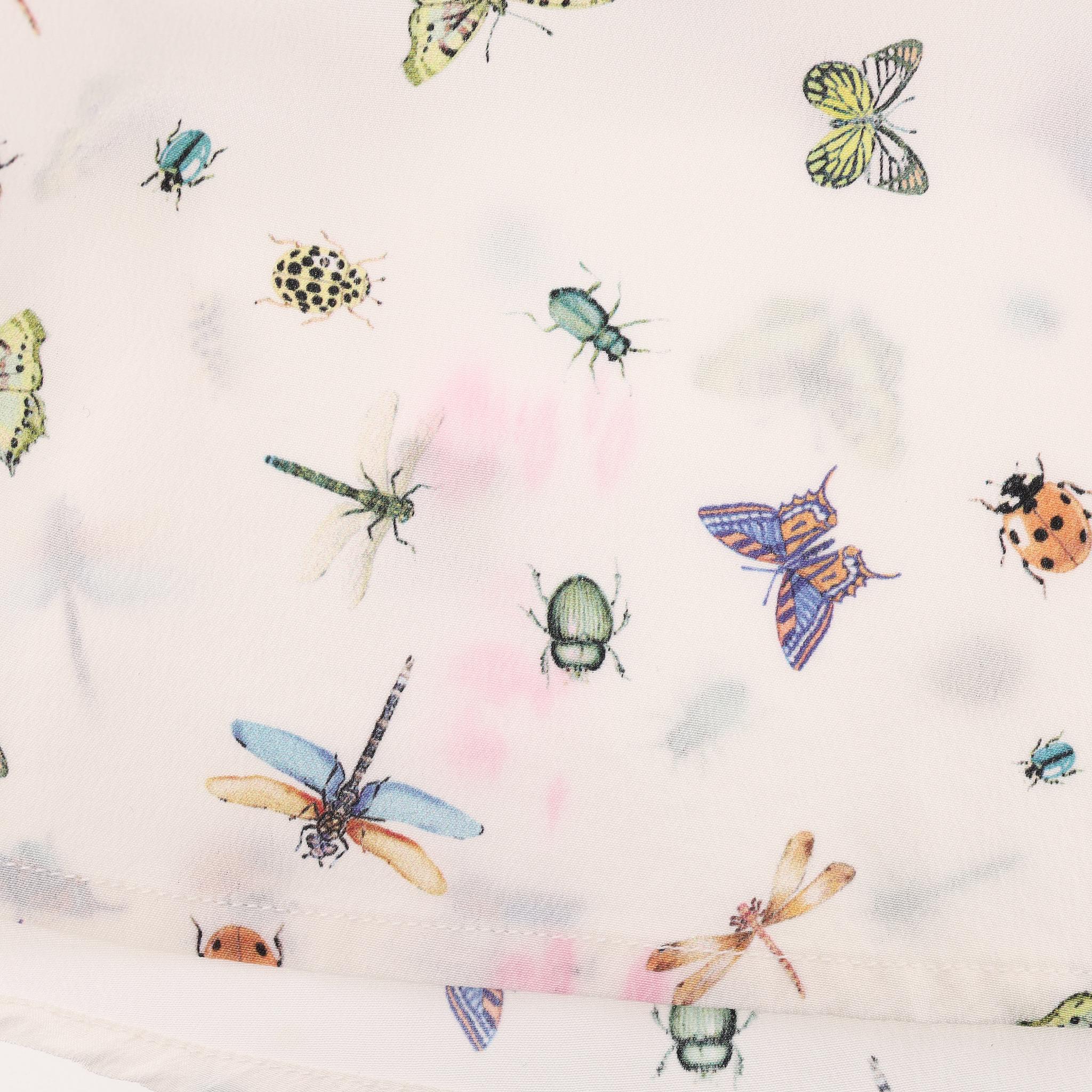 Vestido de seda con estampado de mariposas y pájaros The Kooples 2