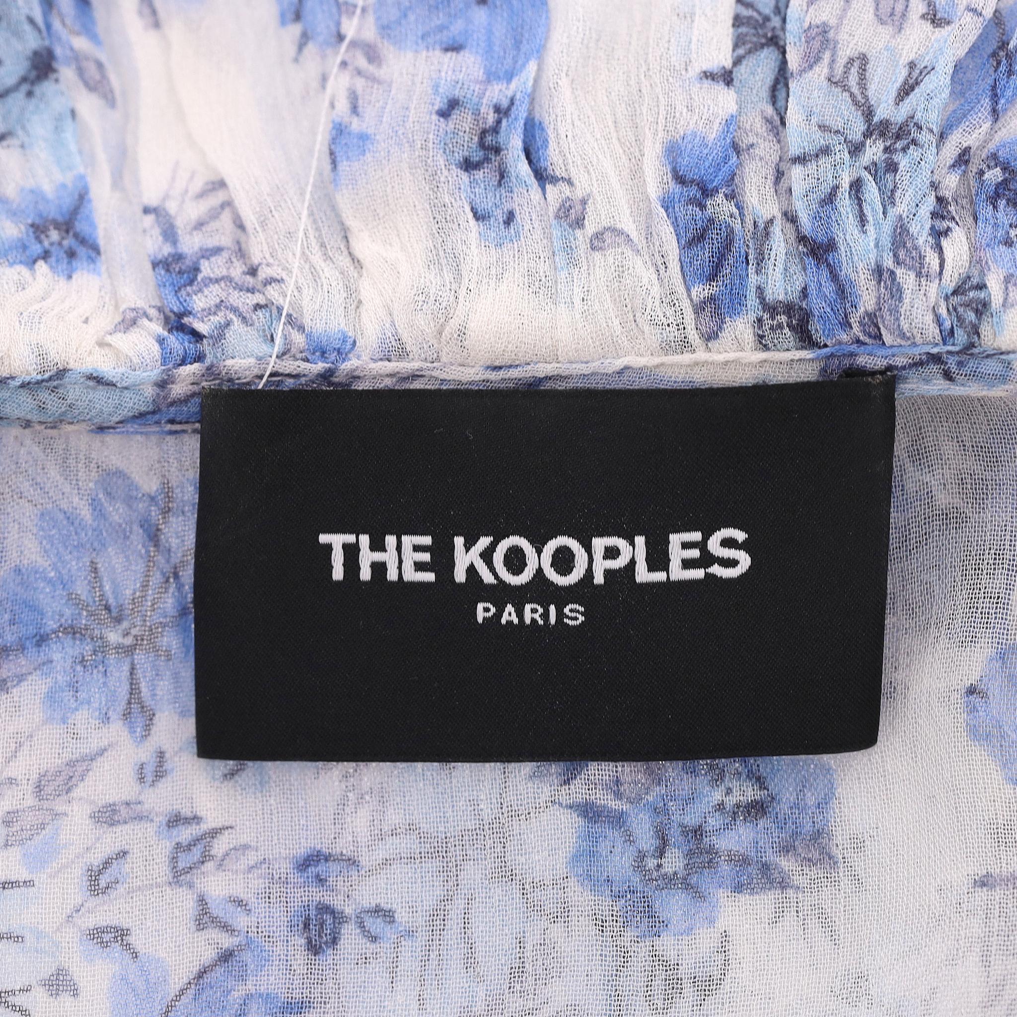 Women's The Kooples Floral Frill Detail Sheer Top For Sale