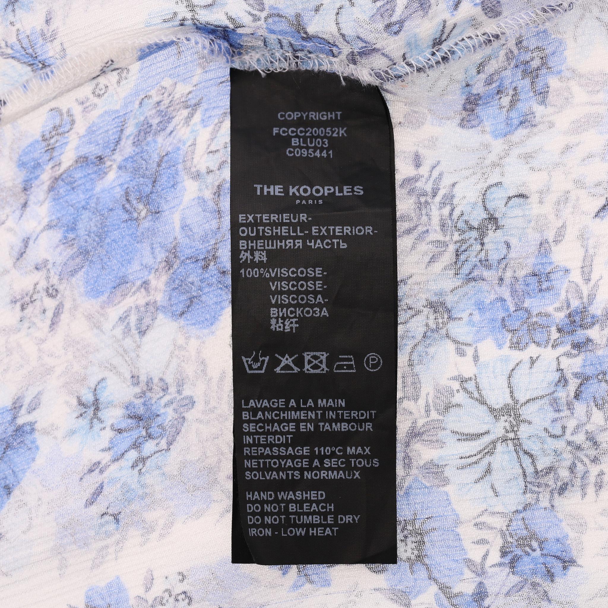 The Kooples Floral Frill Detail Sheer Top For Sale 2