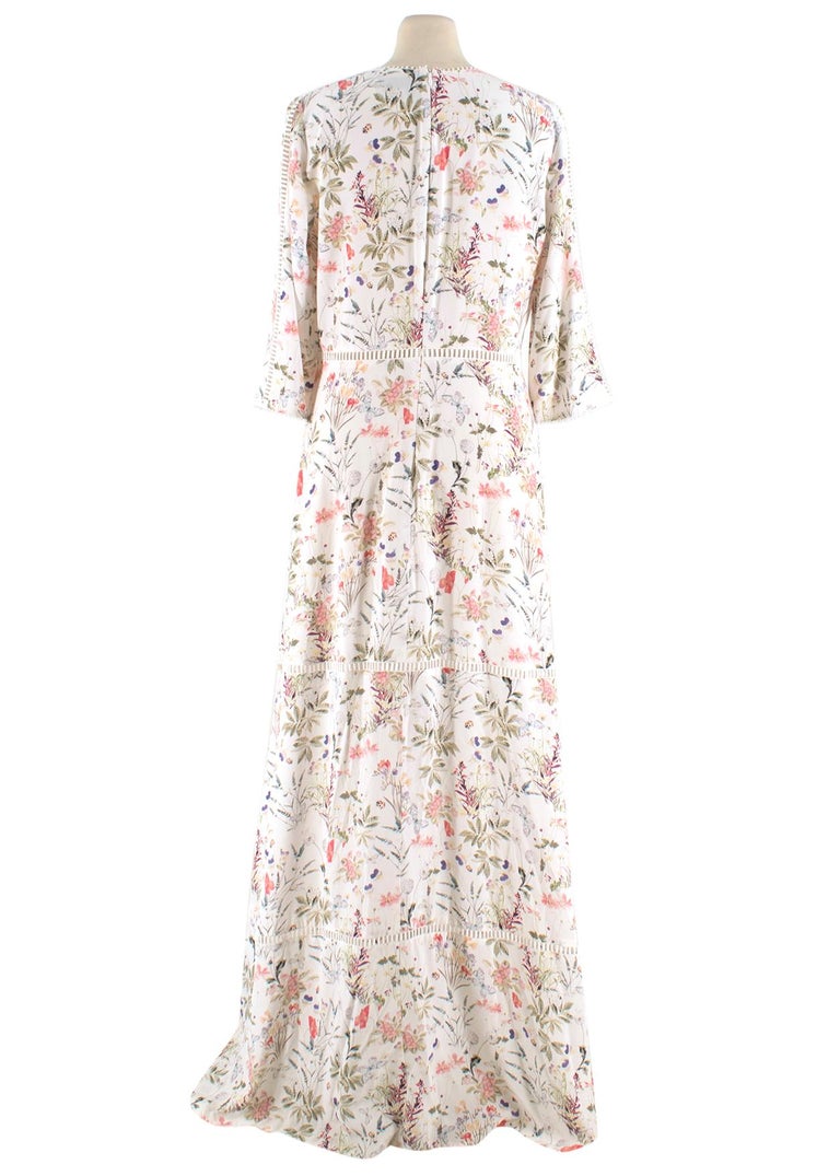 The Kooples Floral Print Long Silk Dress US 8 at 1stDibs | kooples ...