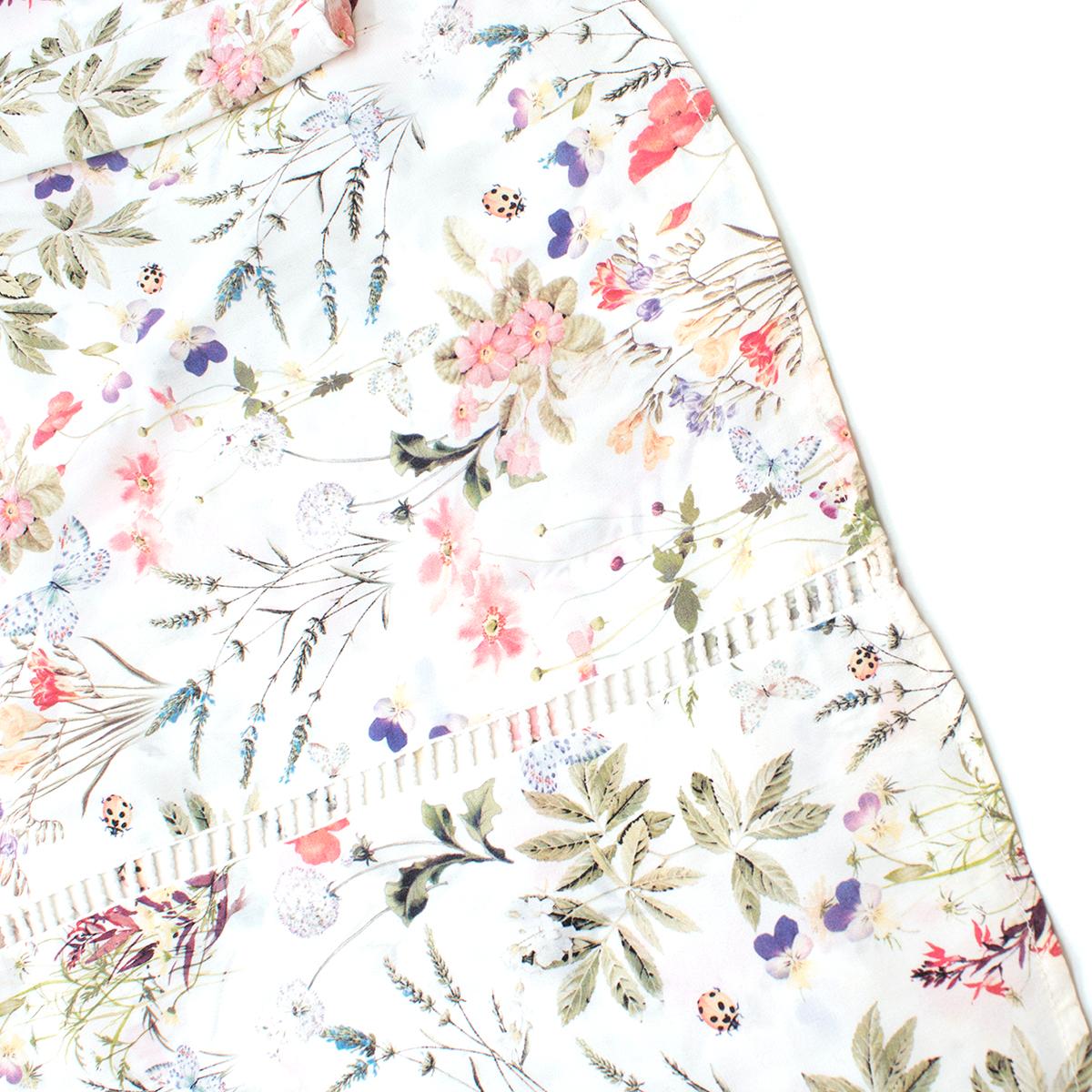 The Kooples Floral Print Long Silk Dress US 8 1