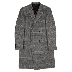 The Kooples Men Overcoat Men Check Coat Size L, S946