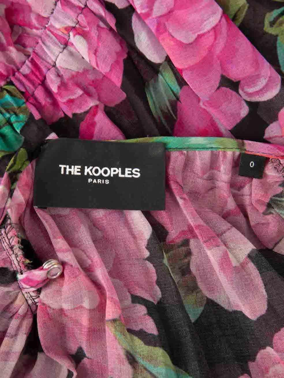 Women's The Kooples Pink Floral Print Sheer Dress Size XS For Sale