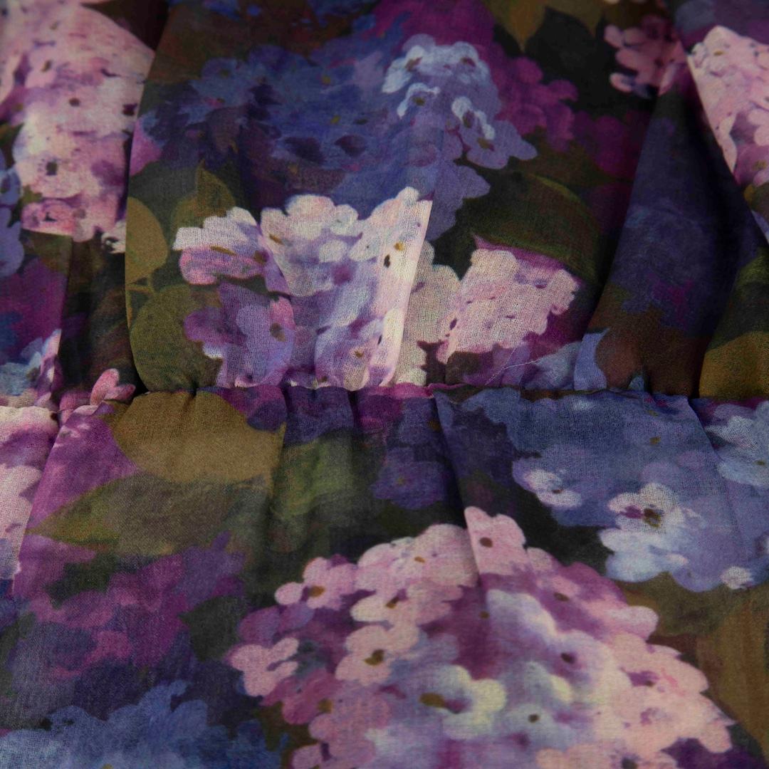 The Kooples Purple Floral Wrap Dress Size L In Good Condition For Sale In London, GB