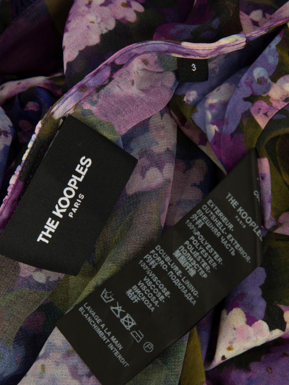 Women's The Kooples Purple Floral Wrap Dress Size L For Sale