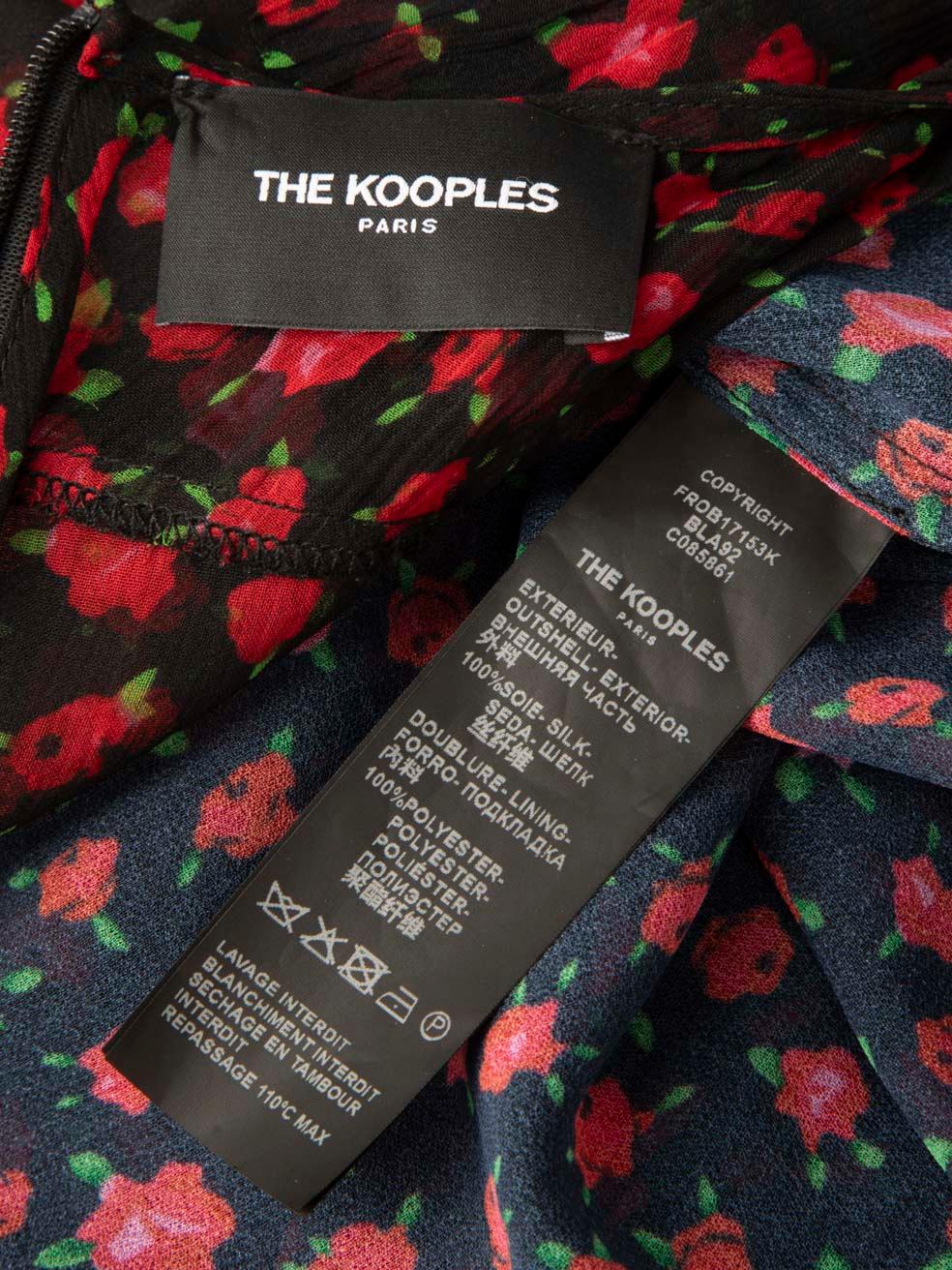 The Kooples Robe en soie imprimée rose Taille M en vente 5