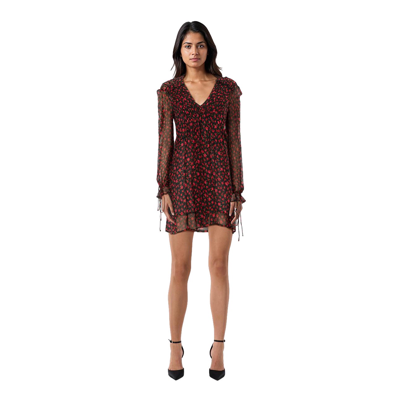The Kooples Robe en soie imprimée rose Taille M