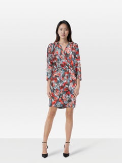 The Kooples Silk Abstract Print Mini Length Dress Size L