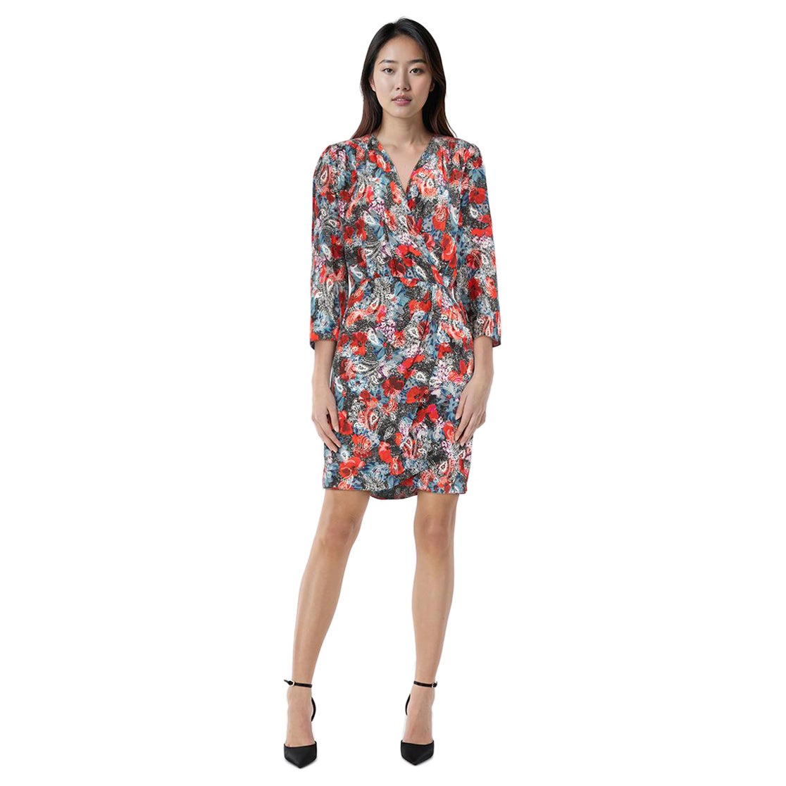The Kooples - Mini robe en soie à imprimé abstrait - Taille L
