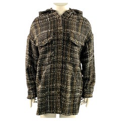 THE KOOPLES Talla 1 Negro, Dorado, Blanco, Gris Chaqueta de punto con capucha, blazer de interior