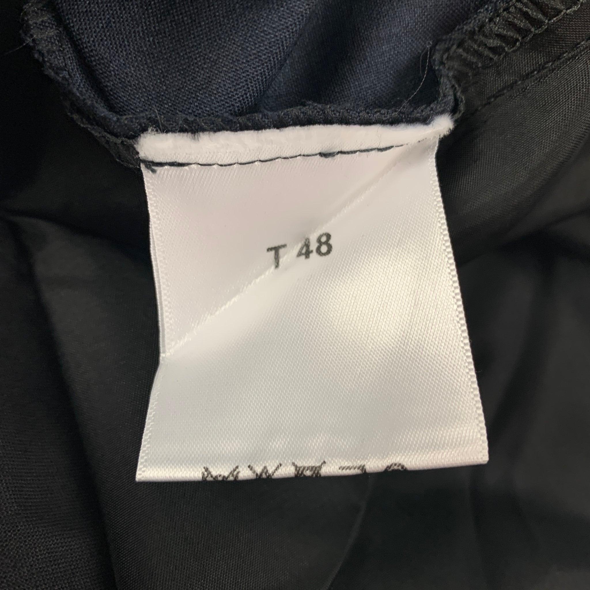 THE KOOPLES Size 32 Blue Wool Zip Fly Dress Pants In Good Condition For Sale In San Francisco, CA