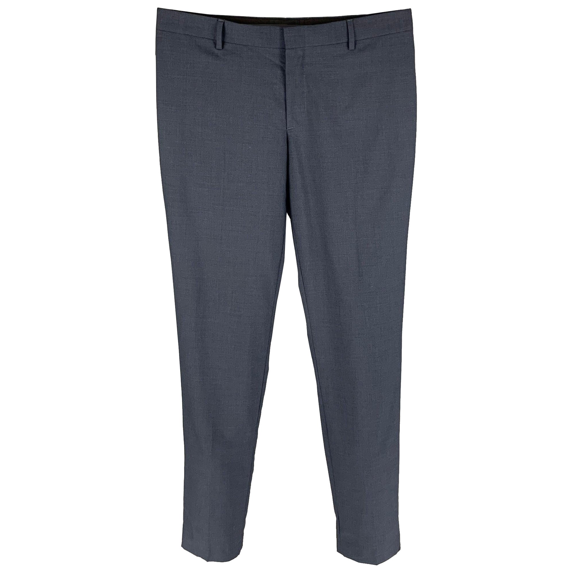 THE KOOPLES Taille 32 Robe à volants zippée en laine bleue