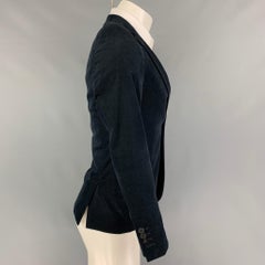 THE KOOPLES Size 34 Navy Corduroy Cotton Sport Coat