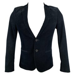 THE KOOPLES Cappotto sportivo in cotone e velluto a coste color navy taglia 34