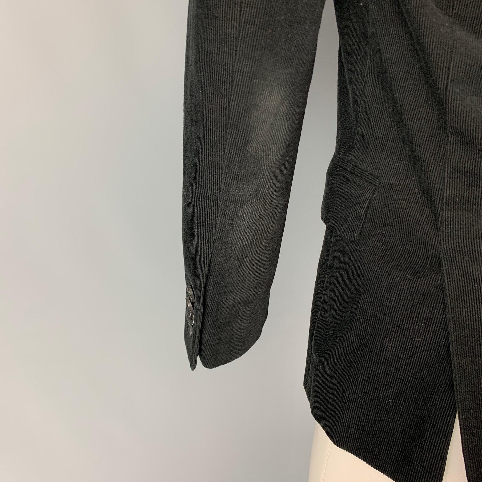 THE KOOPLES Manteau de sport en velours côtelé noir Taille 36 Pour hommes en vente