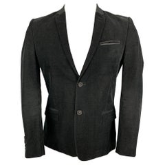 THE KOOPLES Größe 36 Schwarzer Kord-Baumwoll-Sportmantel