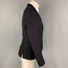 THE KOOPLES Size 36 Black Wool Peak Lapel Sport Coat