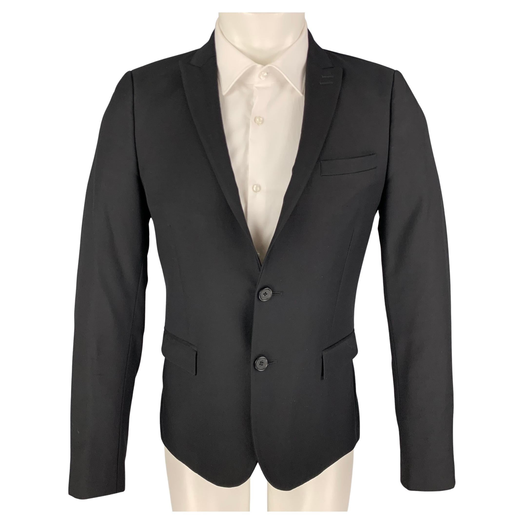 THE KOOPLES Size 36 Black Wool Zip Fly Dress Pants
