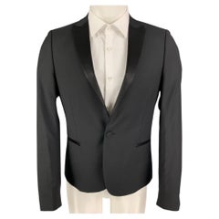 THE KOOPLES Talla 36 Abrigo sport de esmoquin de lana negro