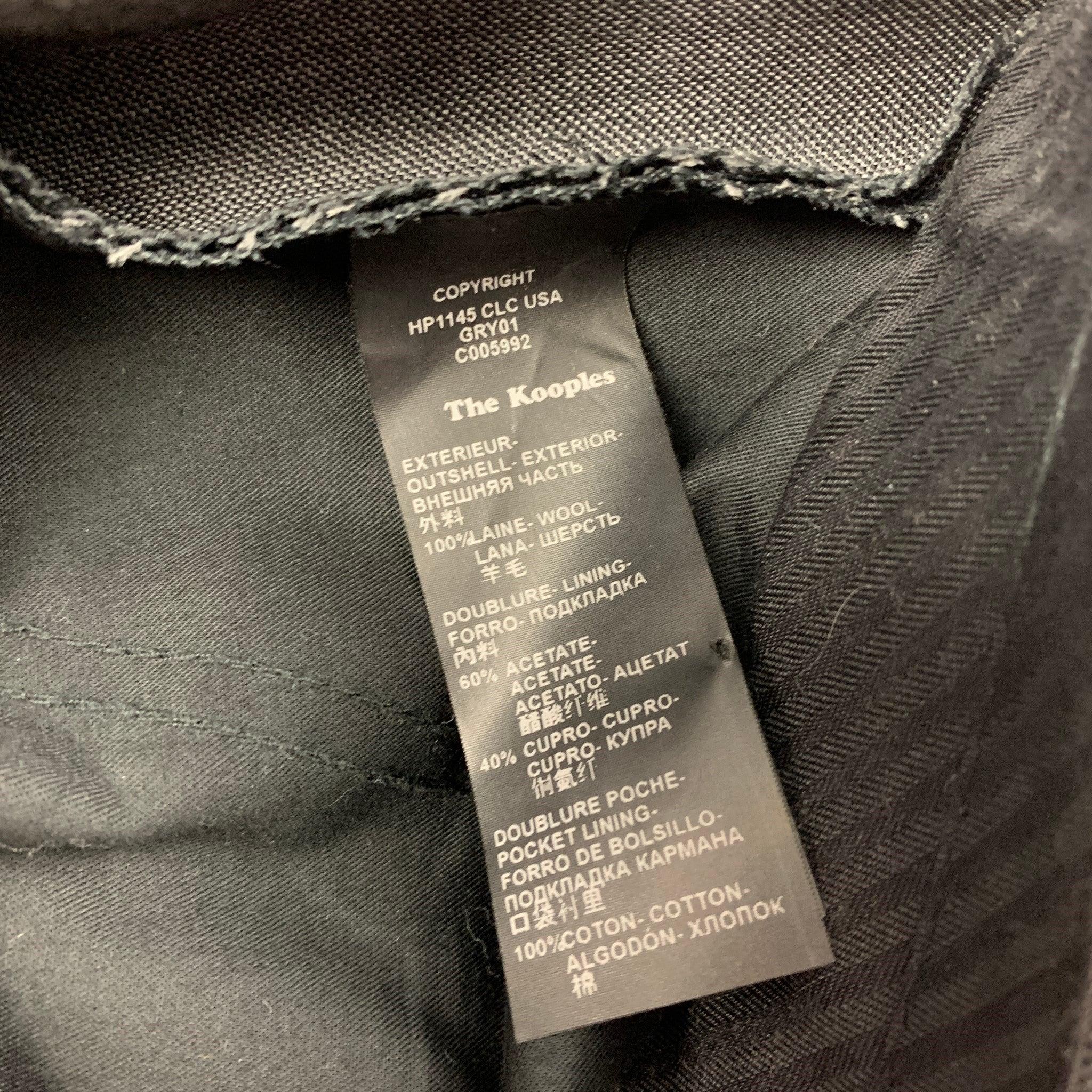 THE KOOPLES Size 38 Dark Gray Wool Peak Lapel Suit For Sale 3