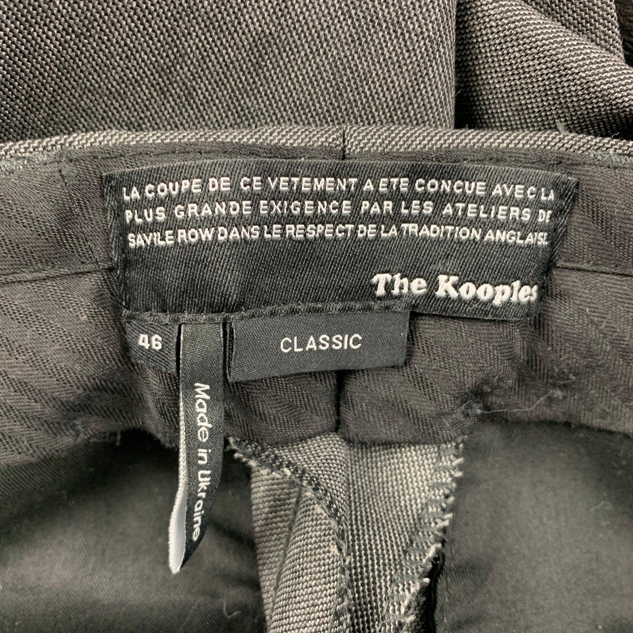 THE KOOPLES Size 38 Dark Gray Wool Peak Lapel Suit For Sale 4