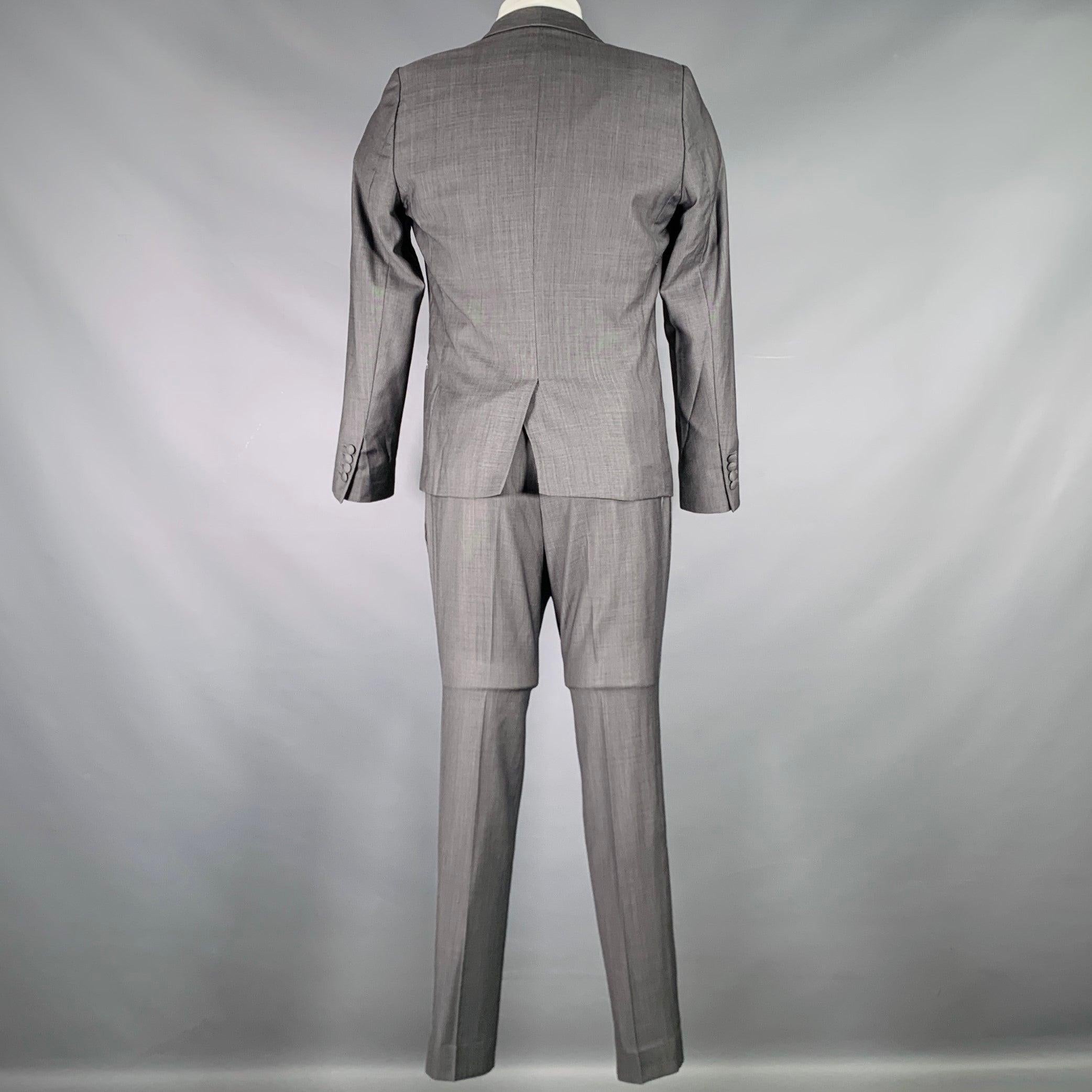 Gray THE KOOPLES Size 38 Grey Wool Notch Lapel Suit For Sale