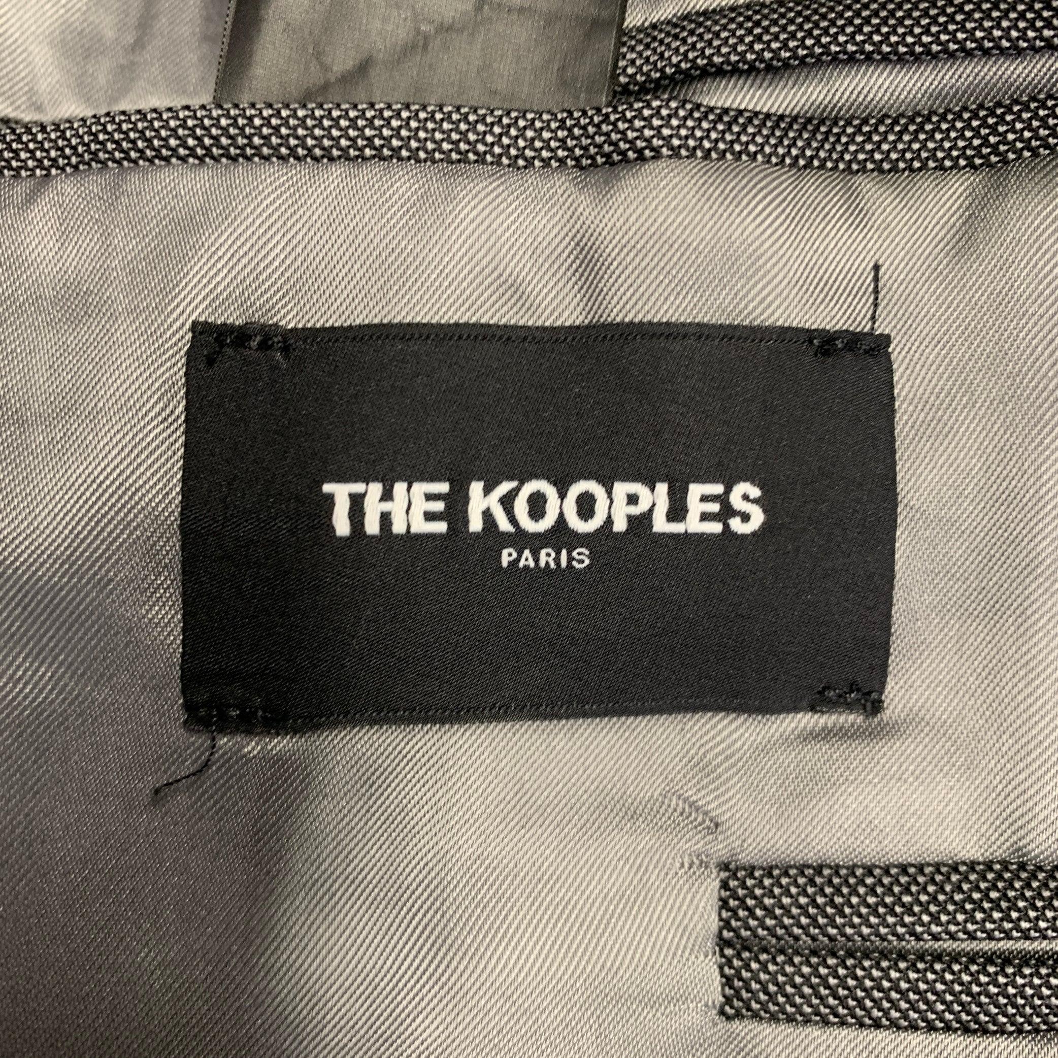 THE KOOPLES Size 38 Grey Wool Notch Lapel Suit For Sale 1