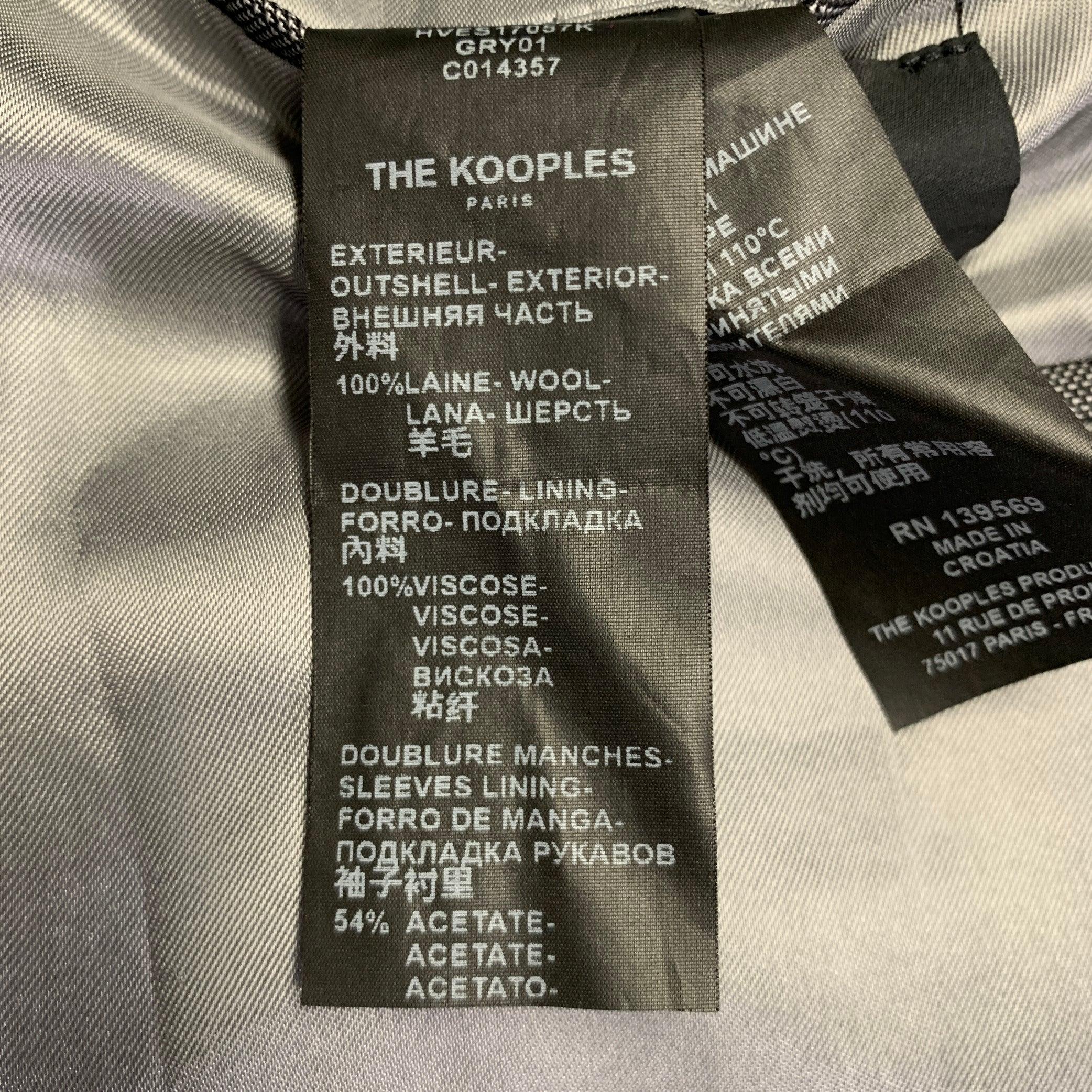 THE KOOPLES Size 38 Grey Wool Notch Lapel Suit For Sale 2