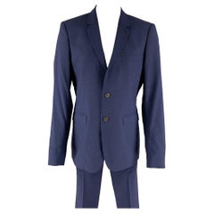 THE KOOPLES Size 38 Navy Houndstooth Wool Single Breasted Suit