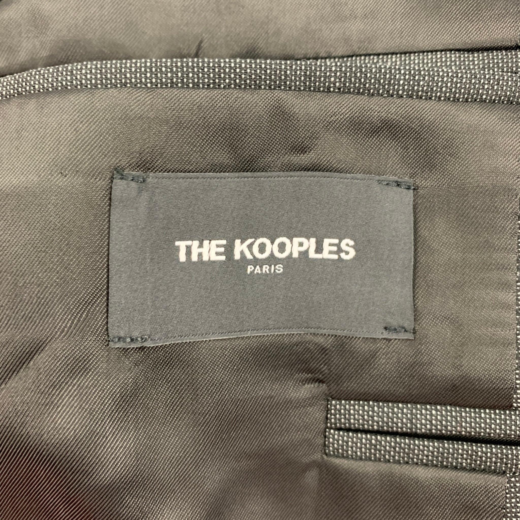 THE KOOPLES Size 40 Charcoal Wool Notch Lapel Sport Coat For Sale 2