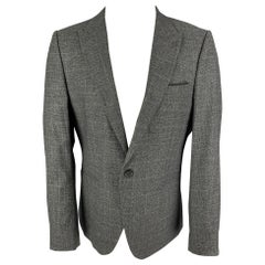 THE KOOPLES Cappotto sportivo con risvolto a punta in lana grigio scuro taglia 40