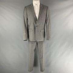 THE KOOPLES Größe 40 Grau Fensterscheibe Wolle Peak Lapel Anzug